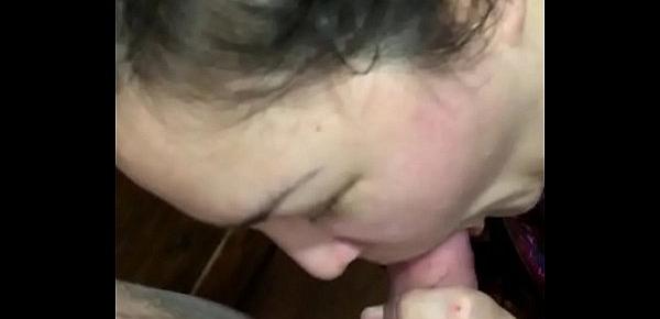  Bbw trying to eat the biggest dick she has ever had (fail)